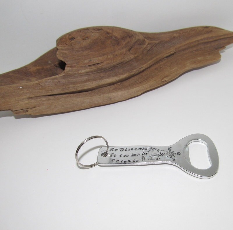 long distance friendship gift, keyring bottle opener, bartender gift, groomsman gift, bff gift housewarming gift, view 4