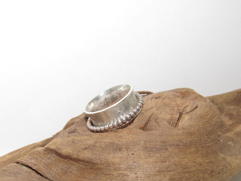 Sterling silver spinner ring, figit ring, anxiety jewely, personalized jewelry, hand stamped jewelry for mom, Anniversary gift for mom,her, view 5