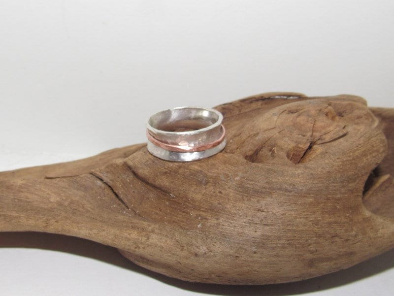 Sterling silver spinner ring, custom personalized jewelry, hand stamped jewelry for mom, Anniversary gift for mom, view 5