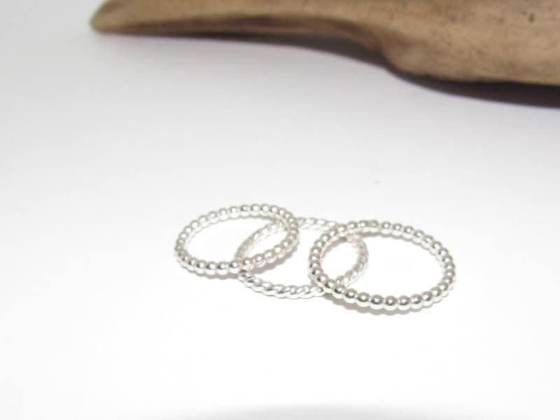 sterling silver skinny stacking ring set, spacer ring set,custom jewelry, Anniversary gift for mom