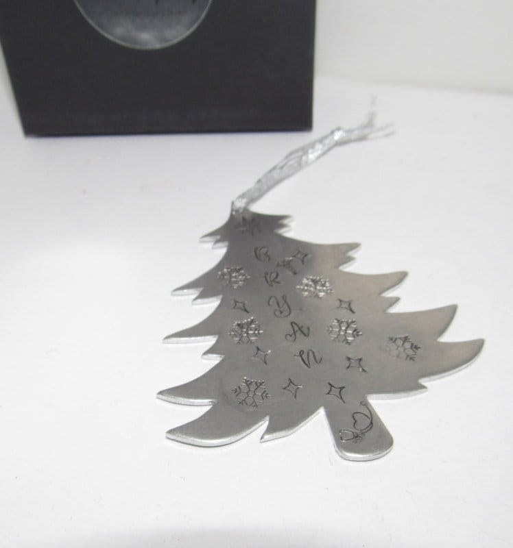 Christmas stocking name charms, Tree ornaments , personalized stocking charms, custom stamped tree ornaments, stocking name tags, view 6