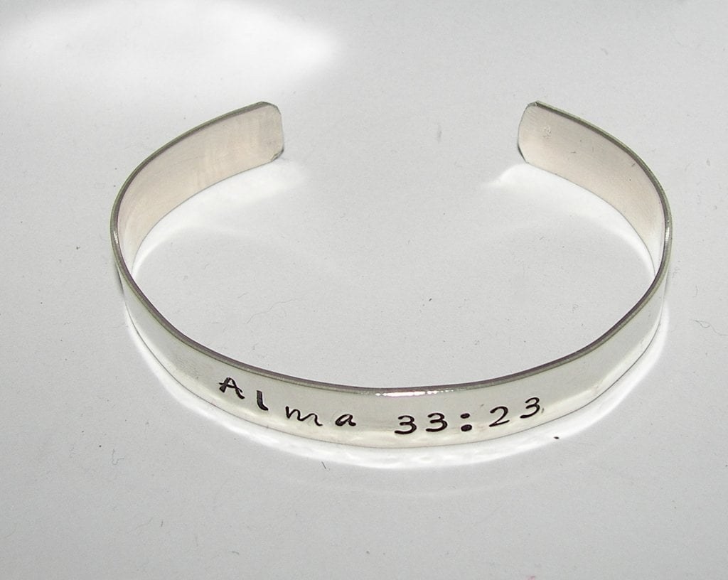 Kids name cuff bracelet bangle, hand stamped cuff bracelet, personalized custom stamped jewelry, handstamped jewelry, view 5