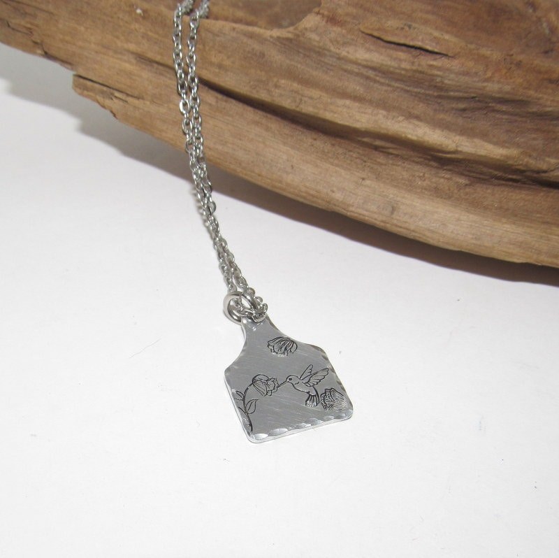 Sterling silver Humming bird necklace , personalized necklace pendant, bird necklace, western jewelry for her, pendant necklace, view 6