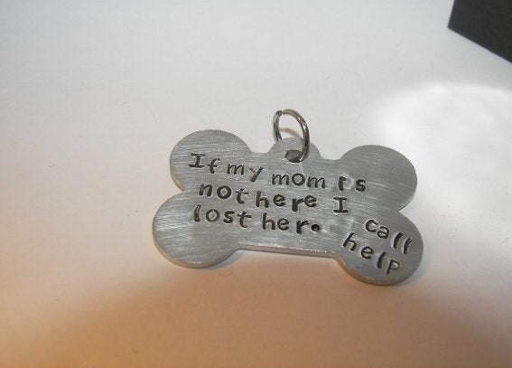 Pet Id tagPersonalized pet tag, hand stamped pet , dog id tag, Dog info tag, pet info tag, custom pet tag, custom stamped pet ID