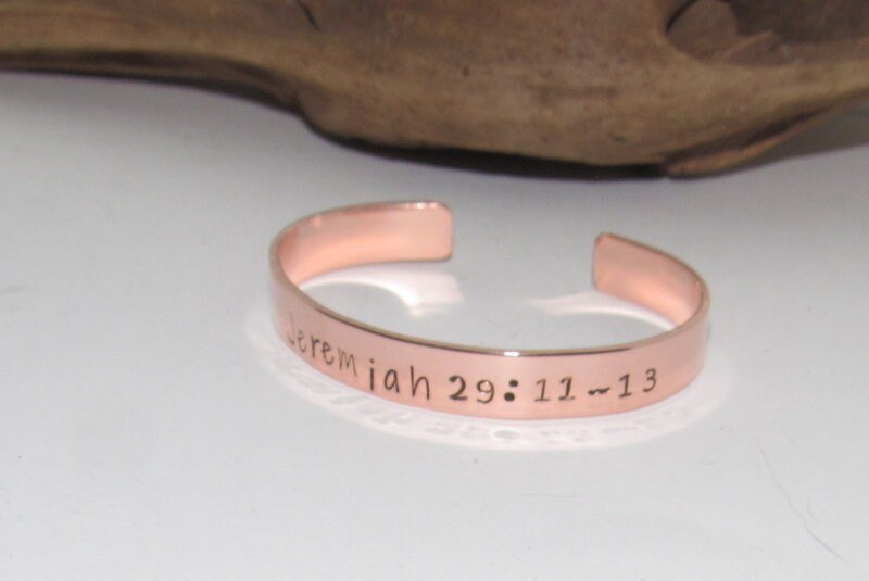 Jeremiah 29 11 cuff, affirmation jewelry, custom stamped jewelry, personalized jewelry, brides maids gifts,, view 5