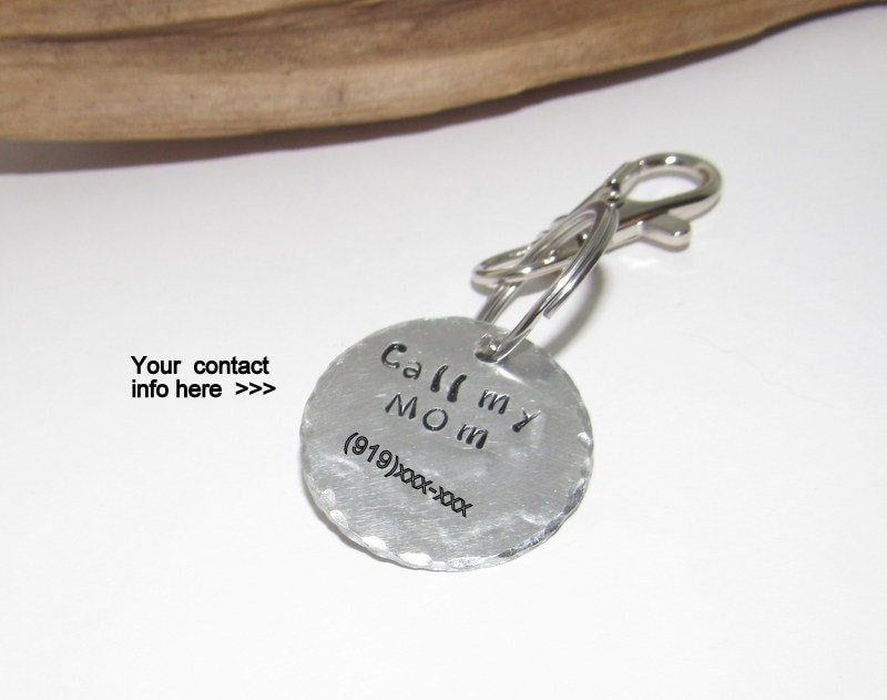 Custom Personalized Metal Horse Halter Tag, Hand stamped Horse ID Tag, Equine Bridle Tag, emergency contact Pony Tag, view 2