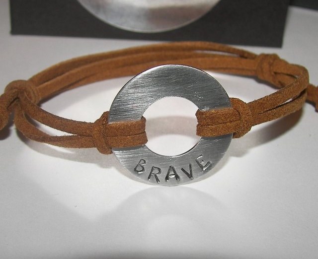 Pewter washer word bracelet, personalized stamped washer , kids name bracelet , pick your word bracelet, , hand stamped jewelry, view 2
