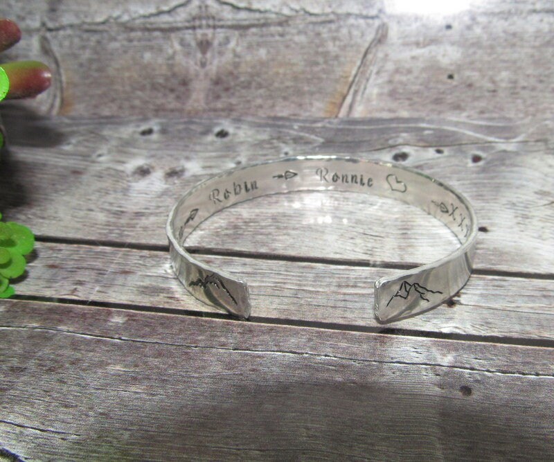I love my tribe cuff bracelet, bridesmaid gifts, best friend gift, personalized bracelet for her, handstamped jewelry, view 5