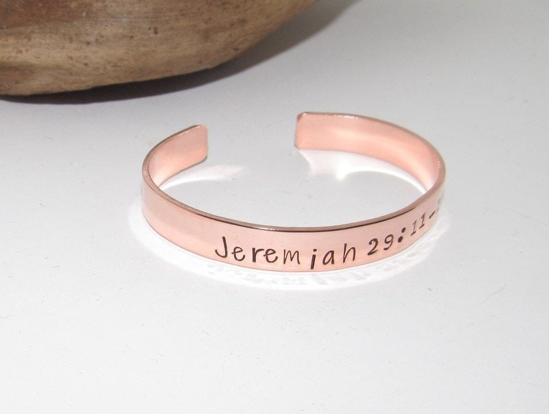Jeremiah 29 11 cuff, affirmation jewelry, custom stamped jewelry, personalized jewelry, brides maids gifts,, view 3