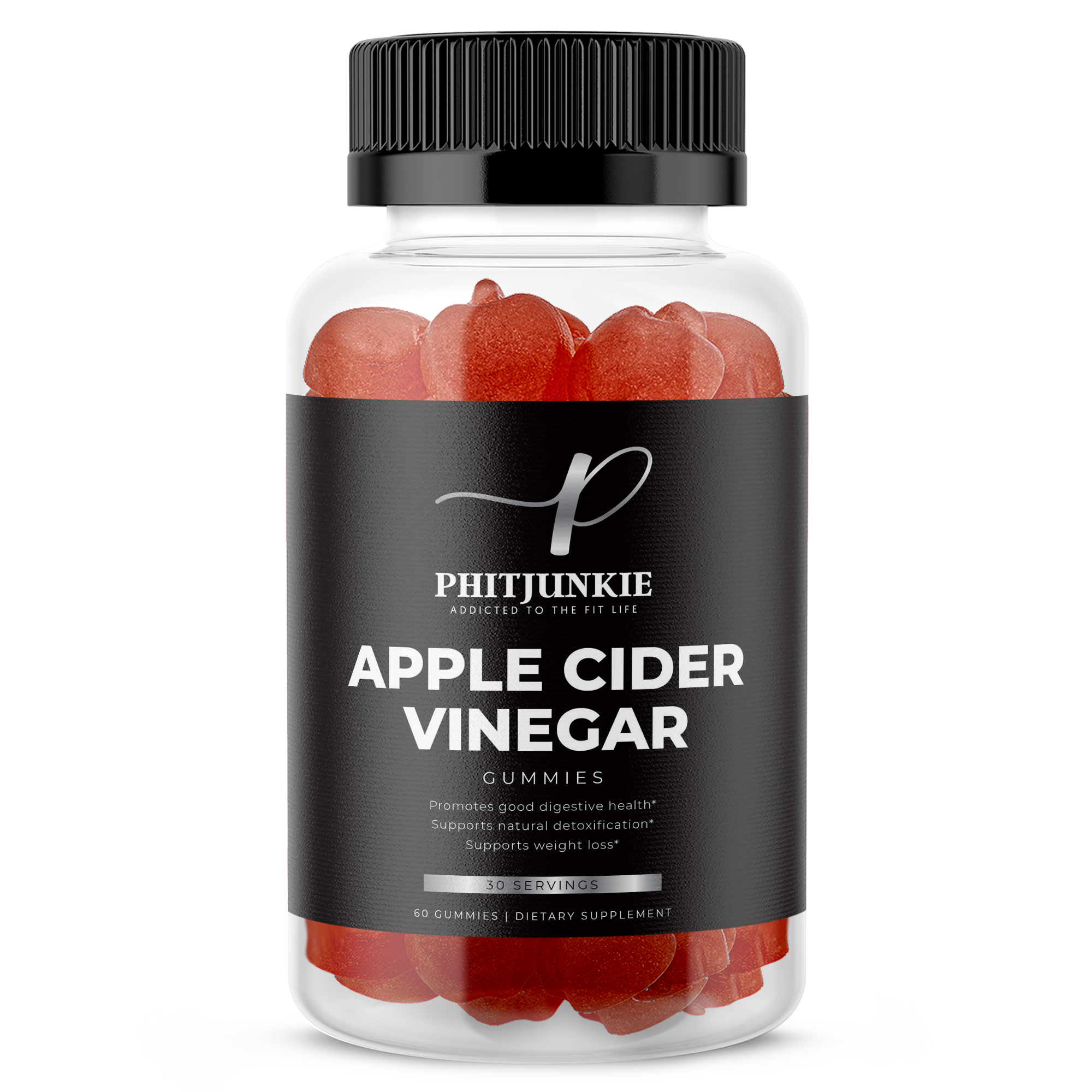 Phitjunkie Apple Cider Vinegar Gummies bottle