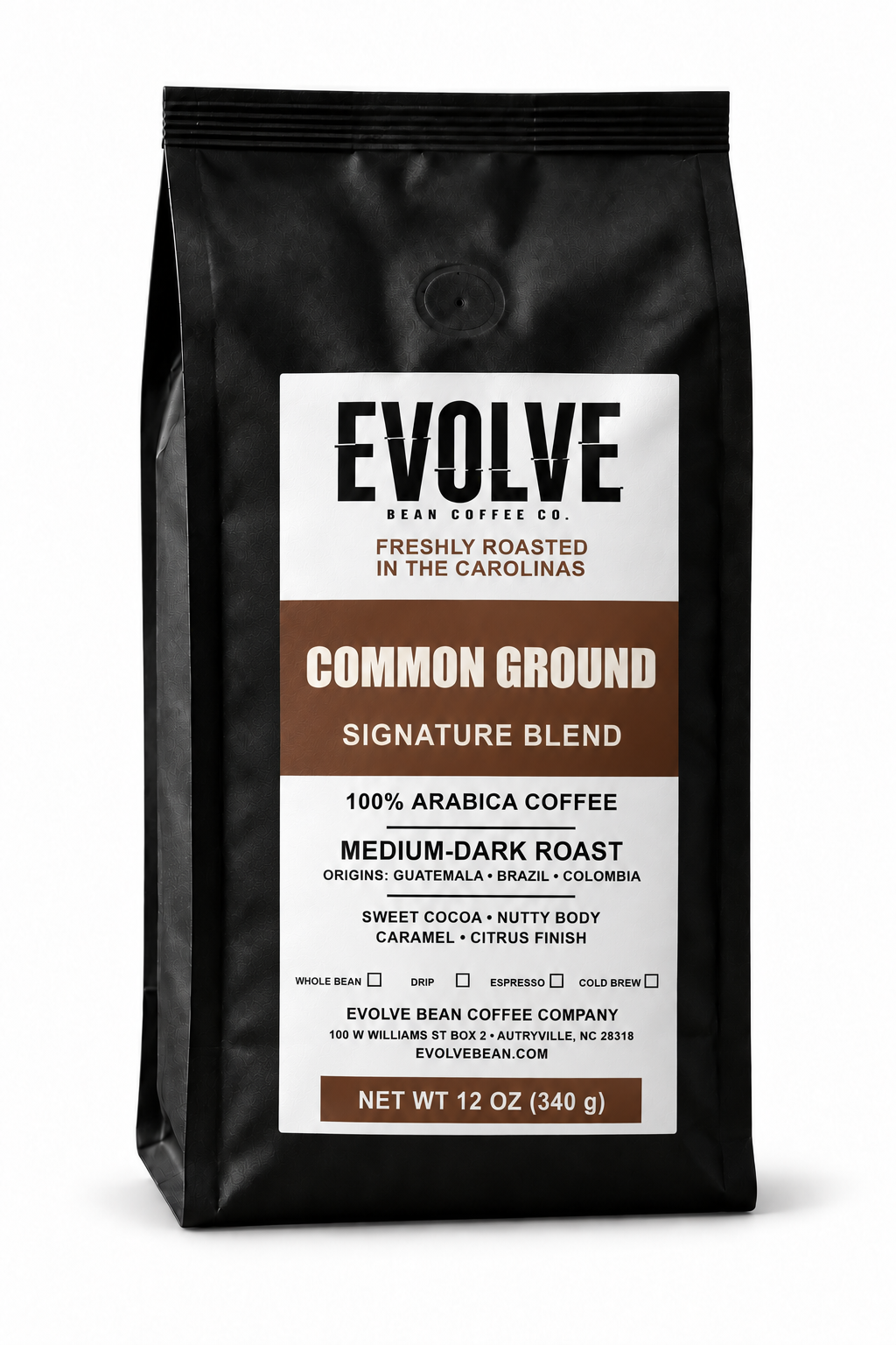 Bag of Evolve Bean Common Ground everyday blend