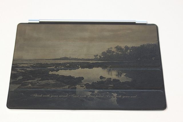 Photo on Black Leather Smart Cover