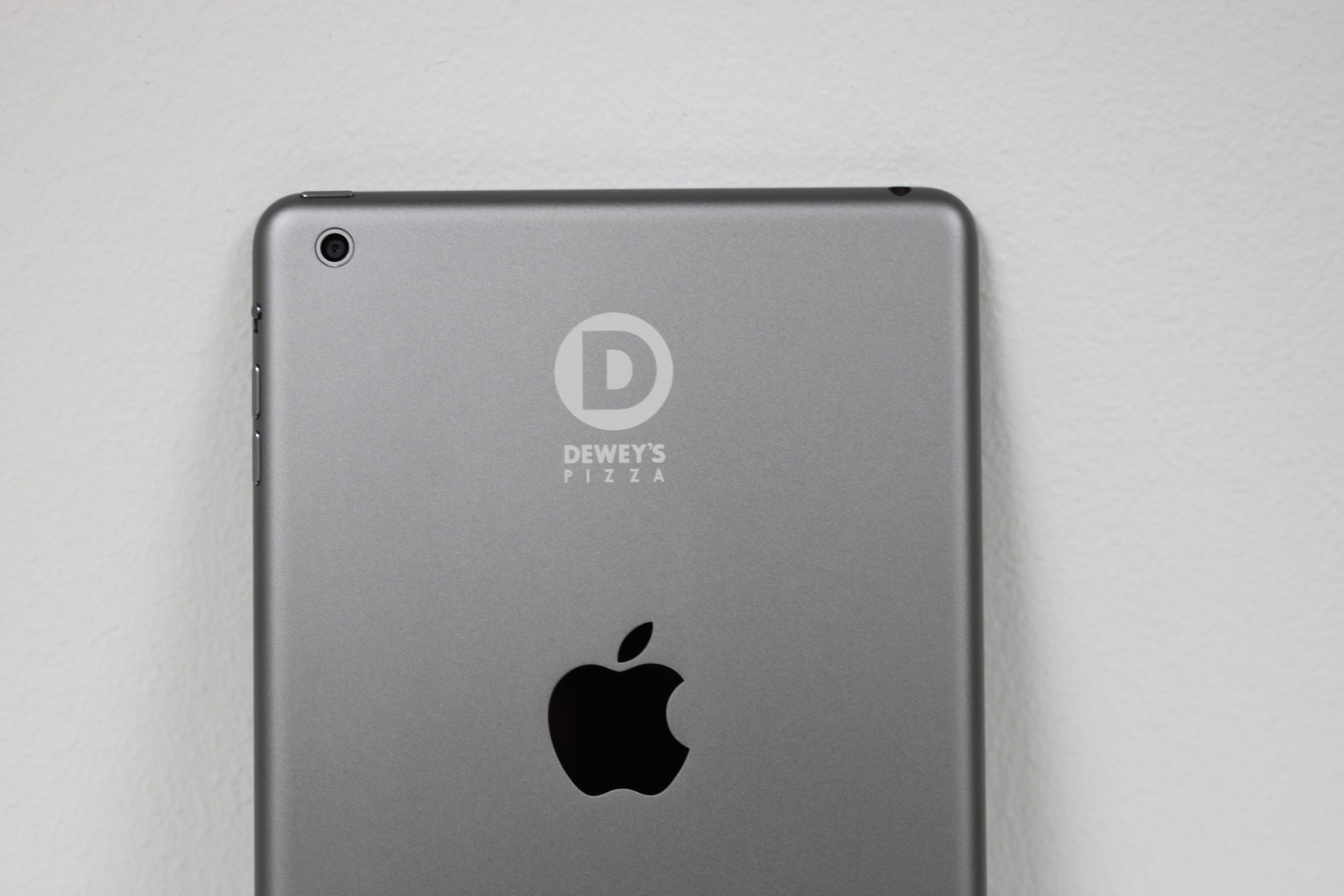 Engraved iPad for Dewey’s Pizza