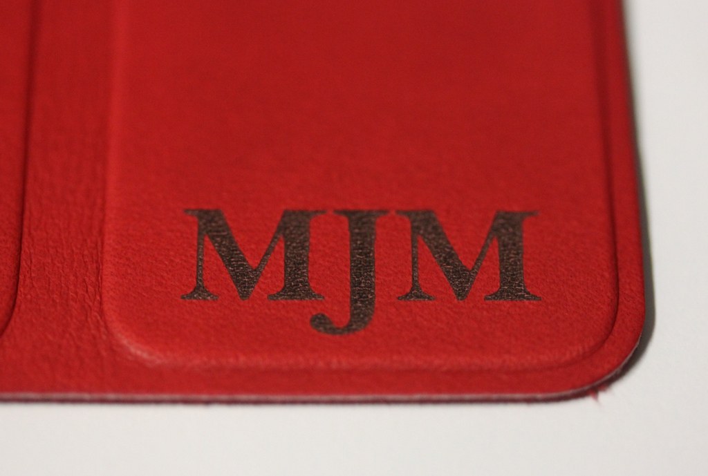 Red Leather Smart Cover – Monogram