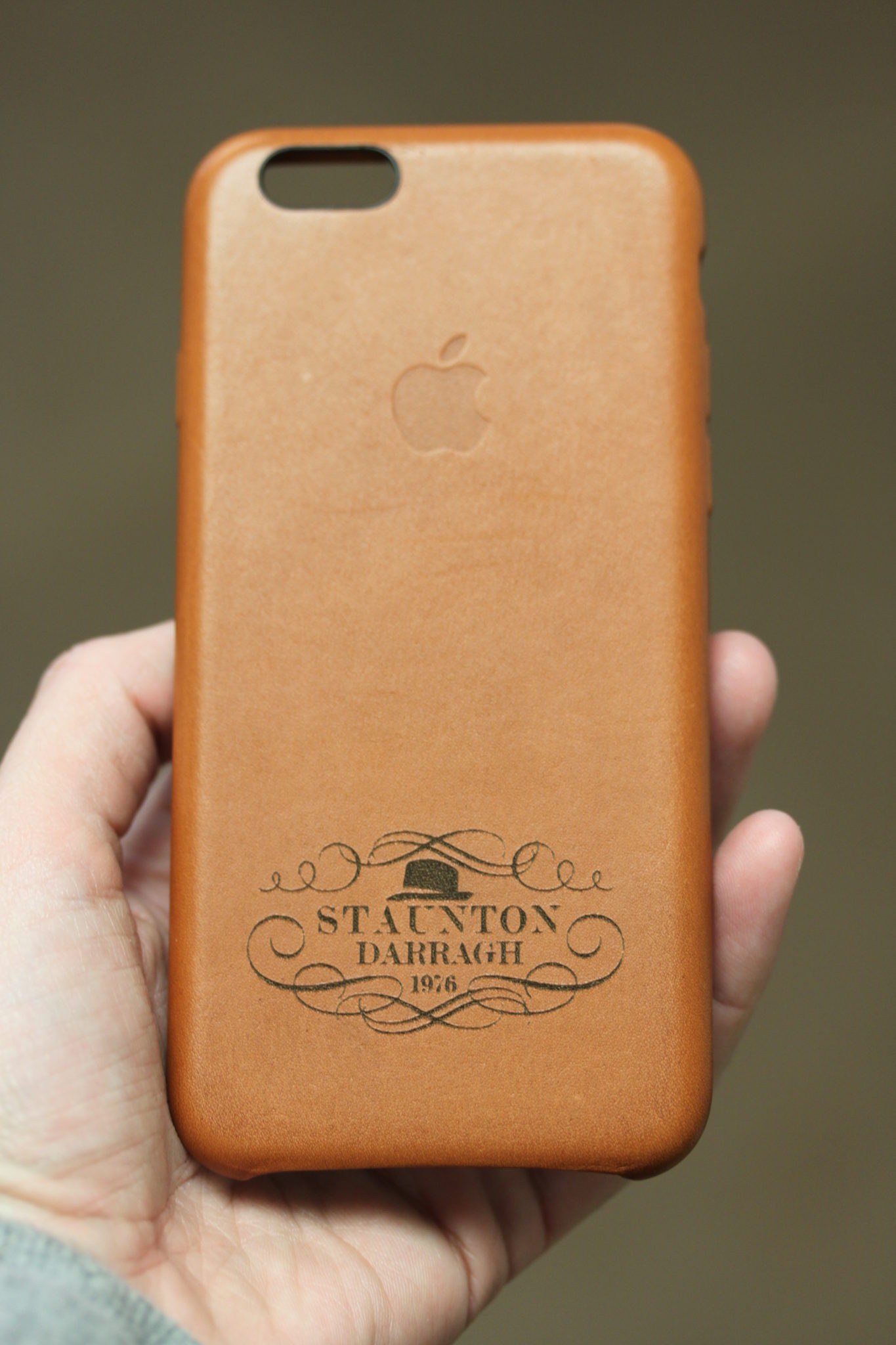 Engraved Saddle Brown iPhone Case