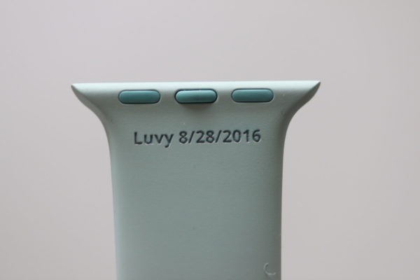 Name and Date on Apple Watch Sport Band