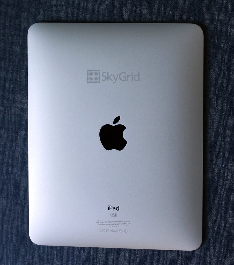 Laser engraved logo on iPad