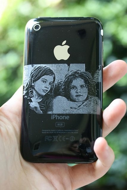 Laser etching photographs