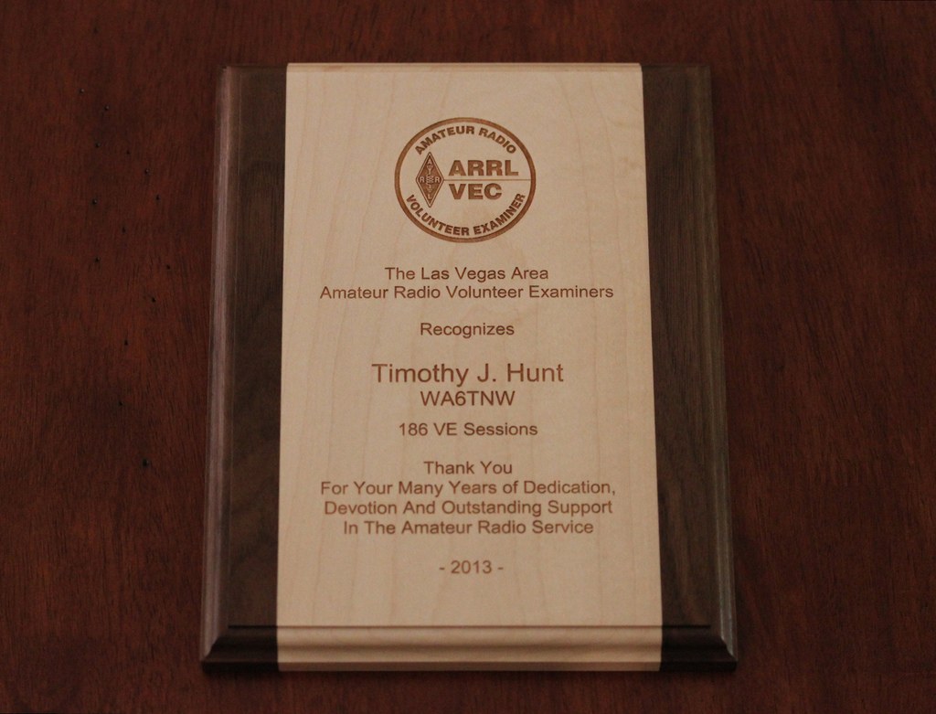 Laser Engraved Plaque – Maple/Walnut Hardwood
