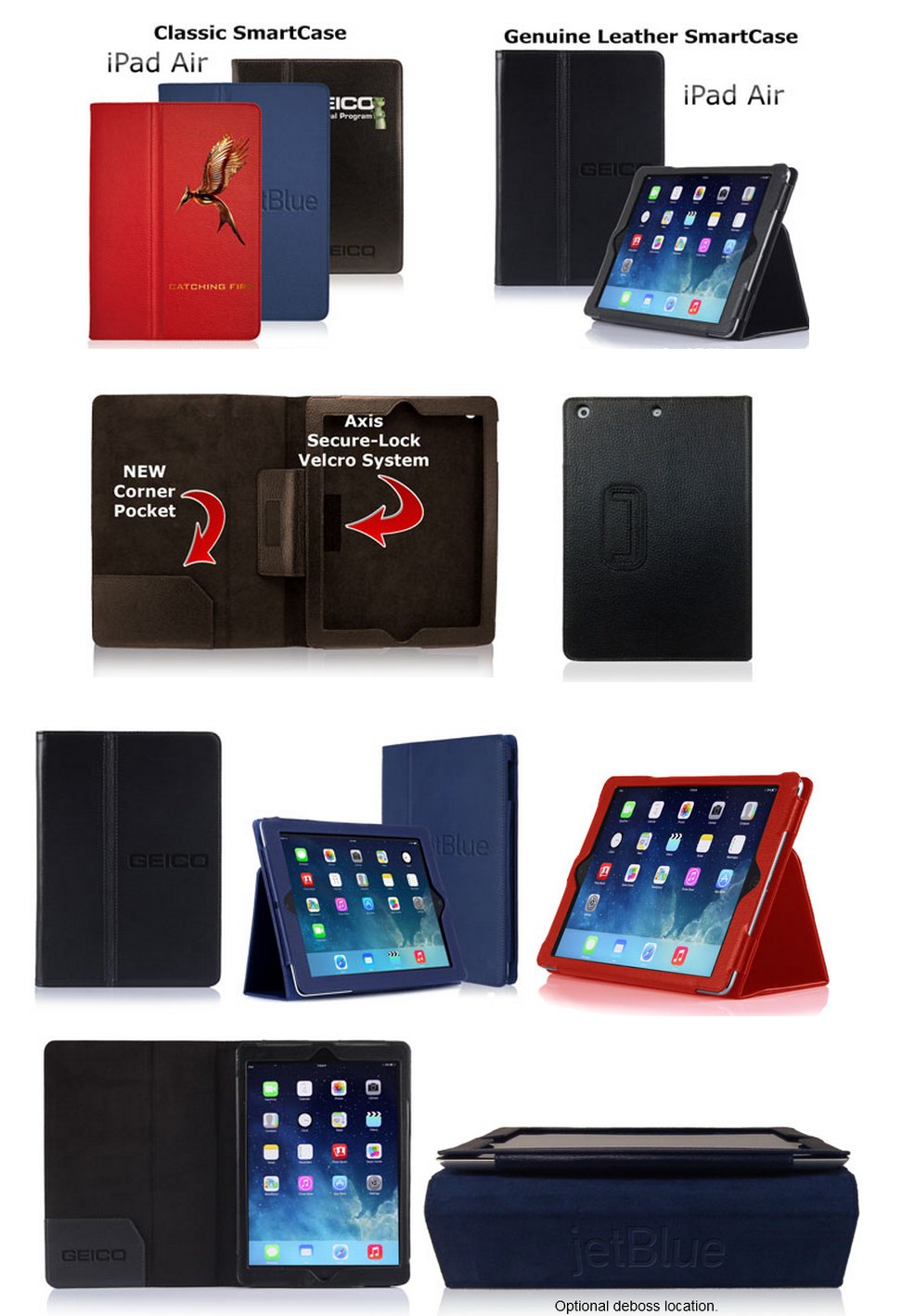 Custom Debossed Leather iPad Air Cases