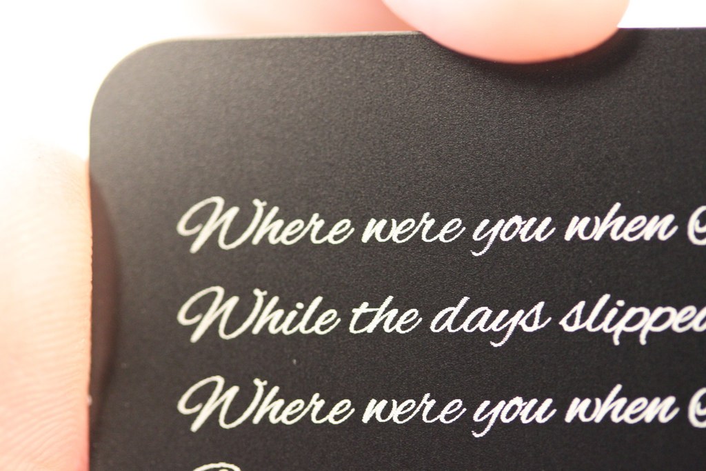 Details: Laser Etched Aluminum Business Card