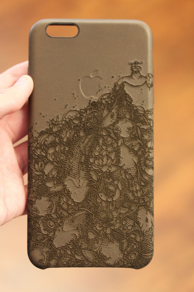 Engraved Leather iPhone 6 Plus Case