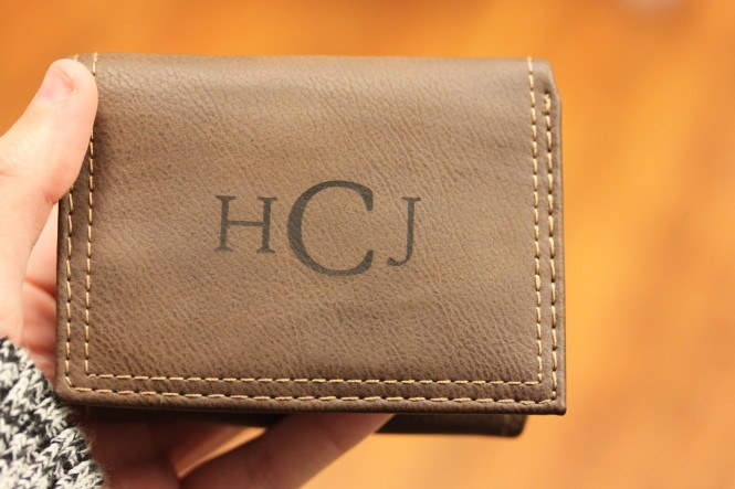 Laser Etched Leather Wallet