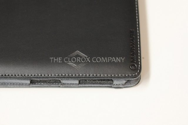 Leather Eco-Vue iPad Case with Logo