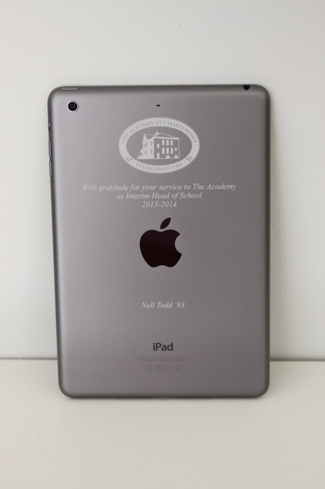 Space Gray iPad Engraving