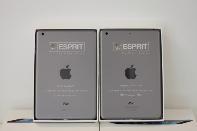 Engraved iPad minis in Space Gray