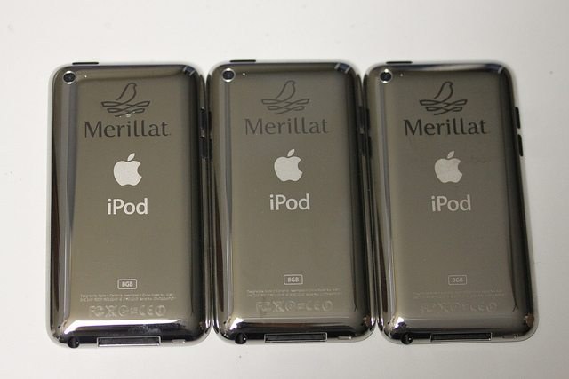 Logo Laser Engraved on iPod Touch