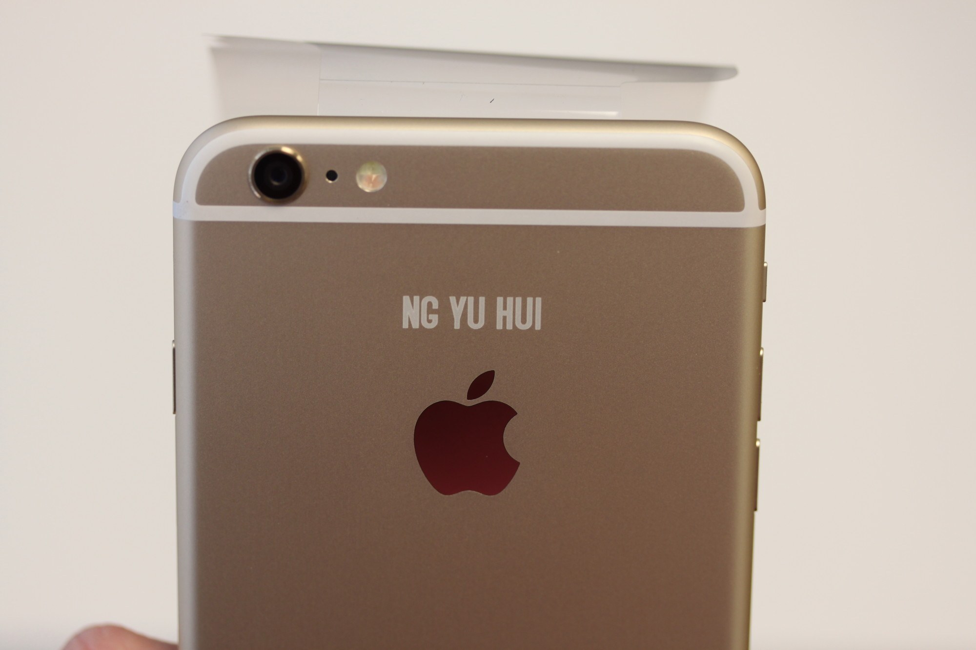 Gold iPhone Engraving