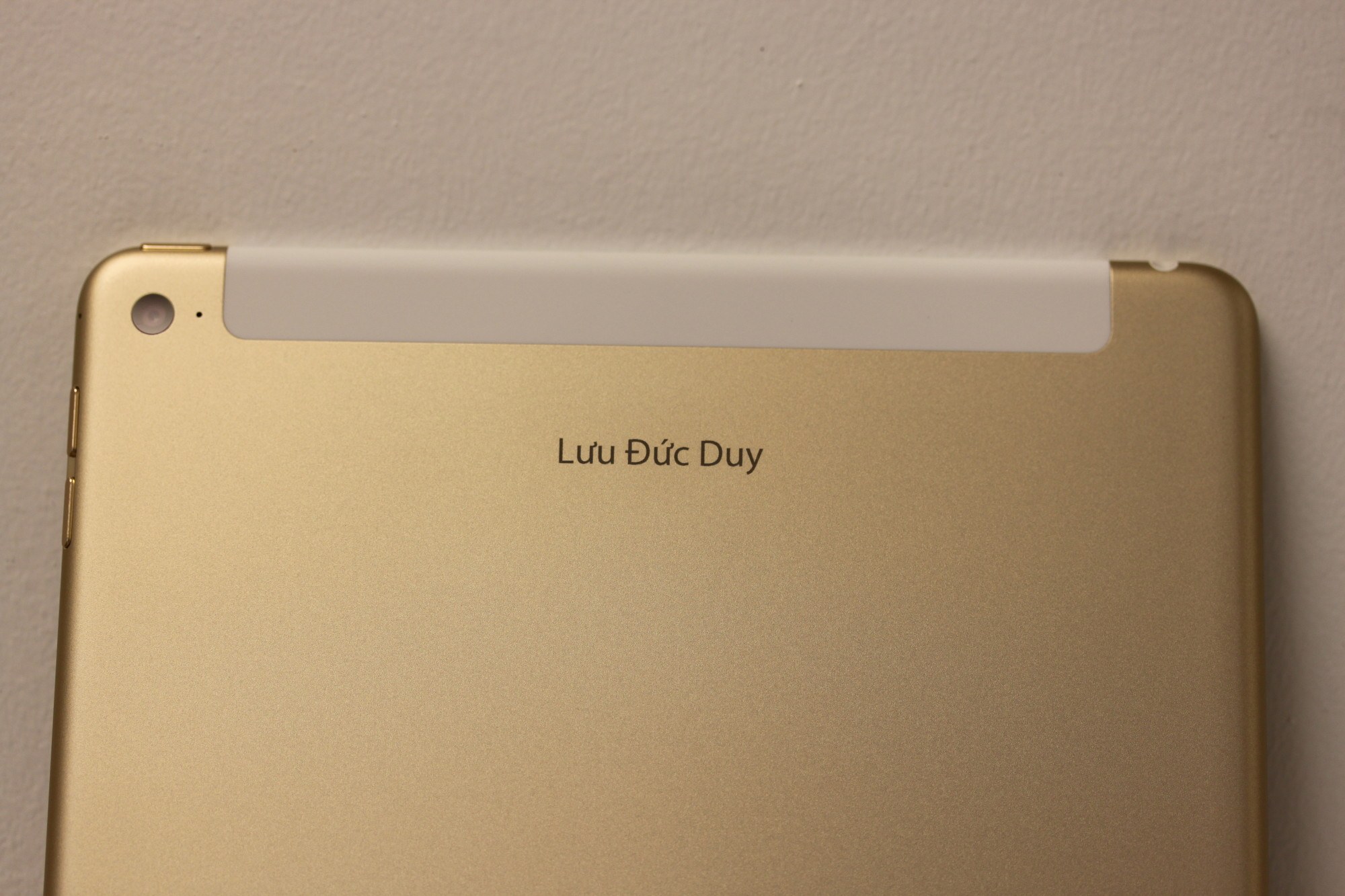 Gold iPad Engraving