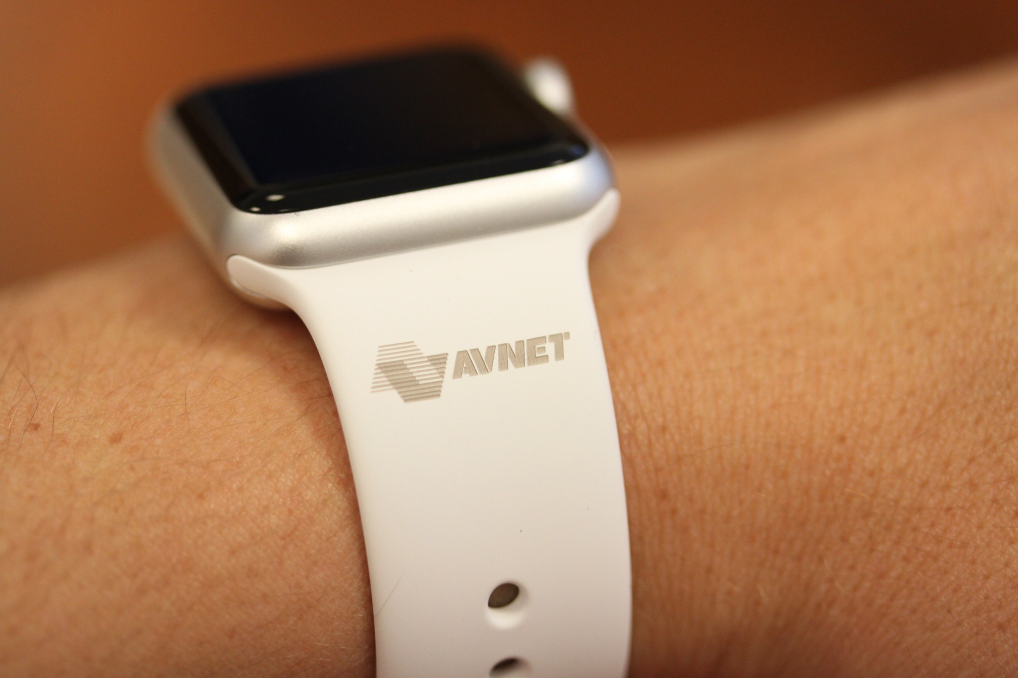 Engraved White Apple Watch Sport Band