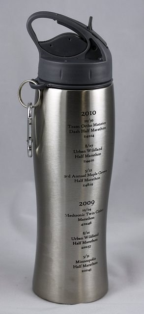 Race Times Water Bottle