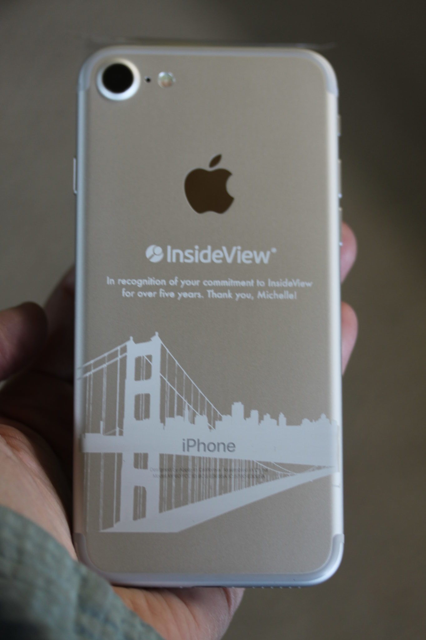 Inside View iPhone Engraving
