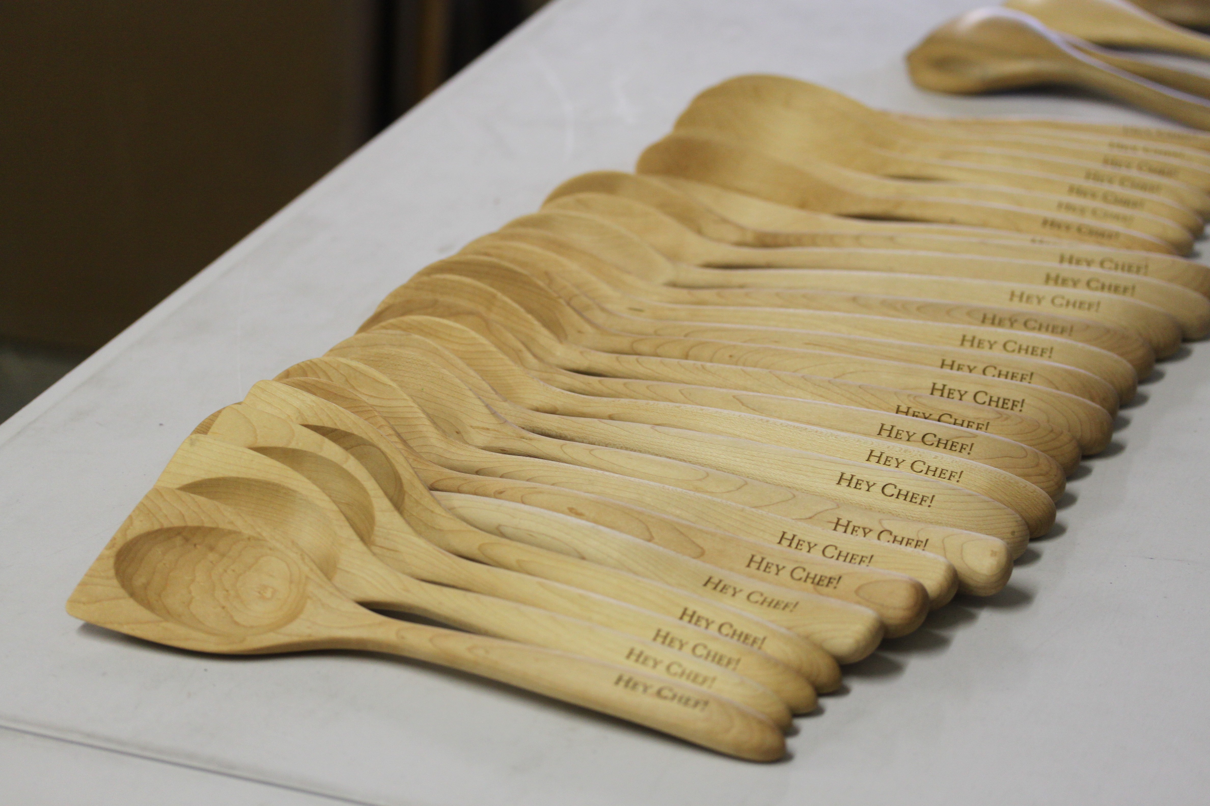 Laser Engraving on Wooden Spoon Handles
