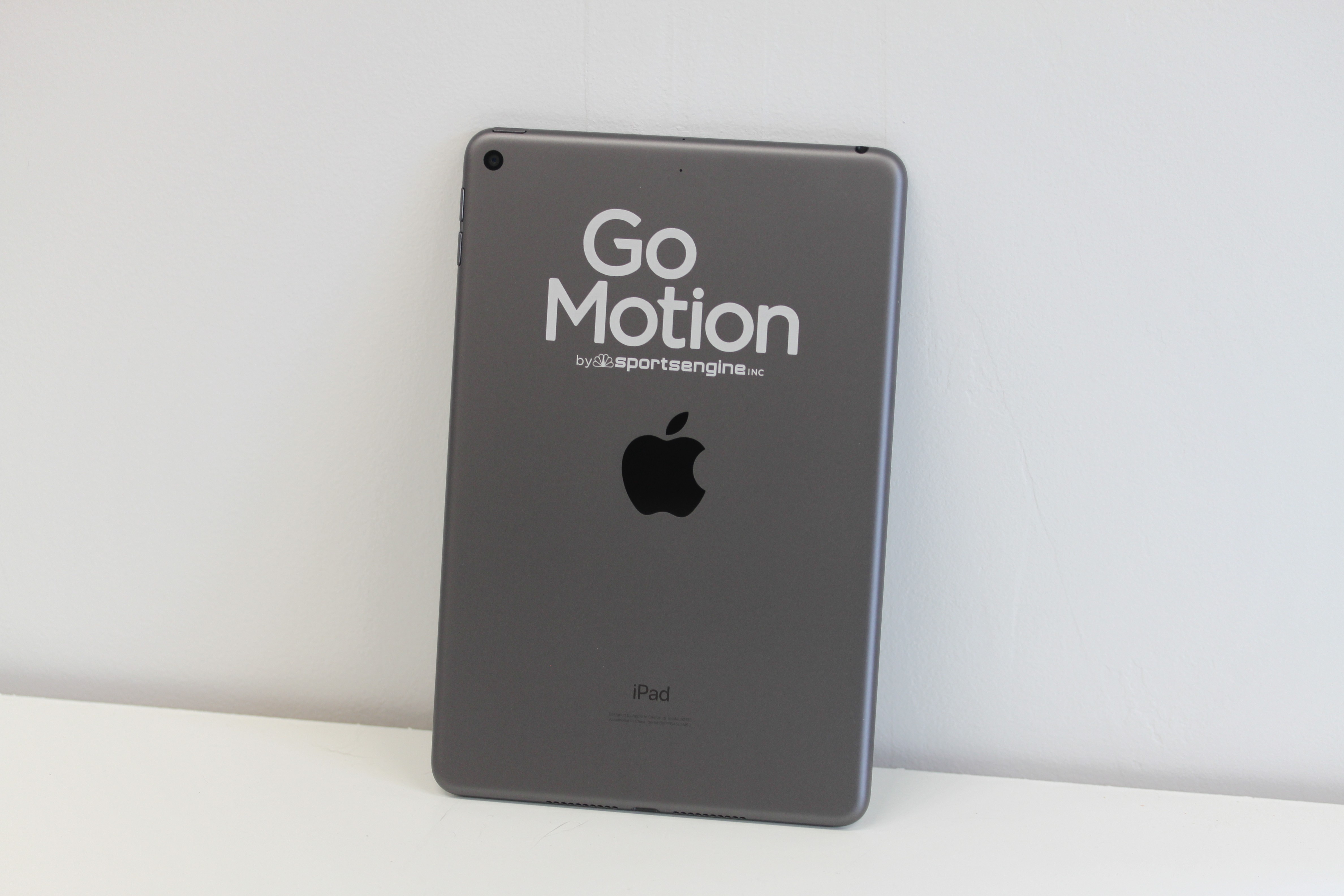 A Go Motion branded iPad with a crisp permanent mark