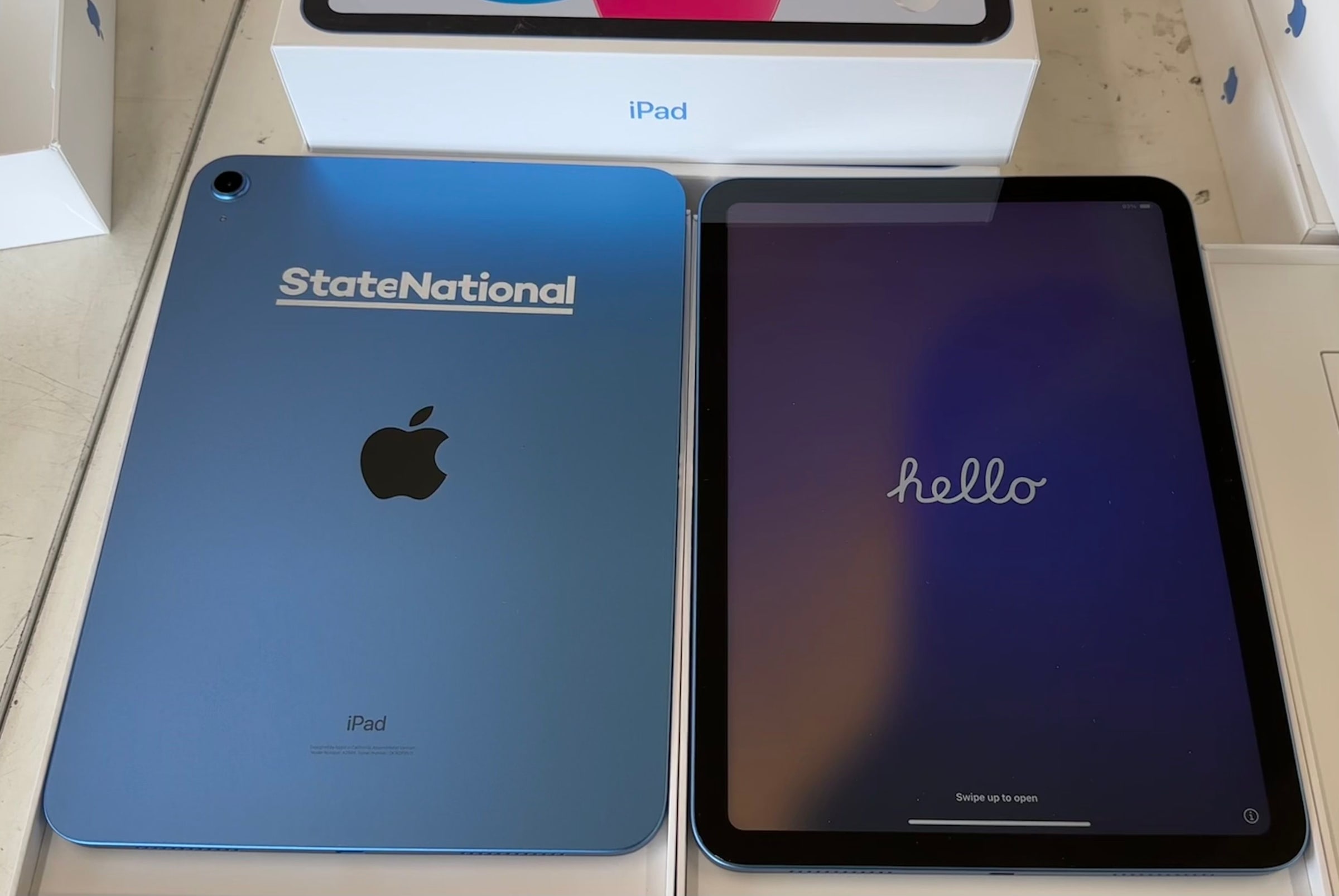 StateNational Blue iPad Engraving