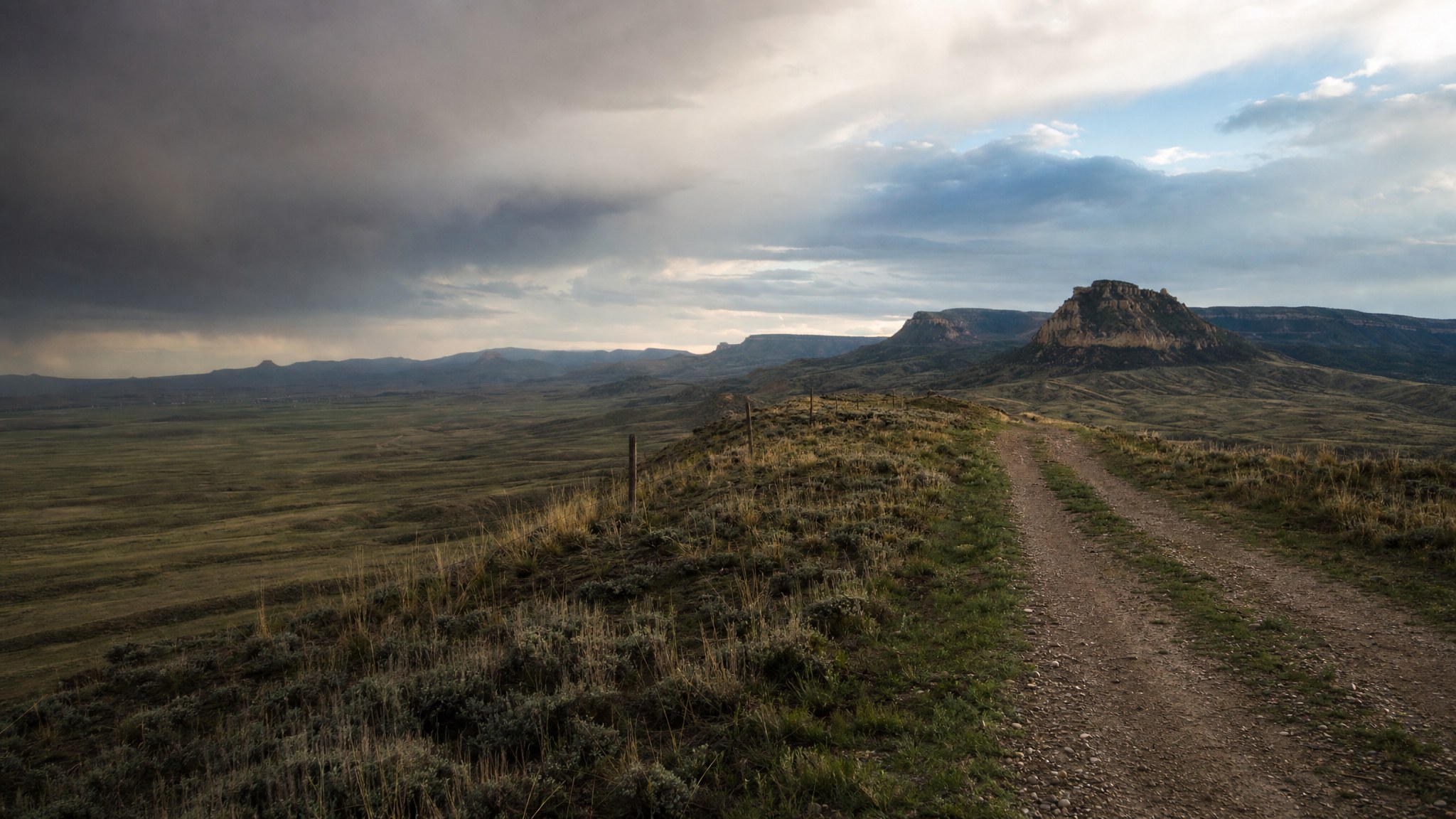Wide view across ranch country