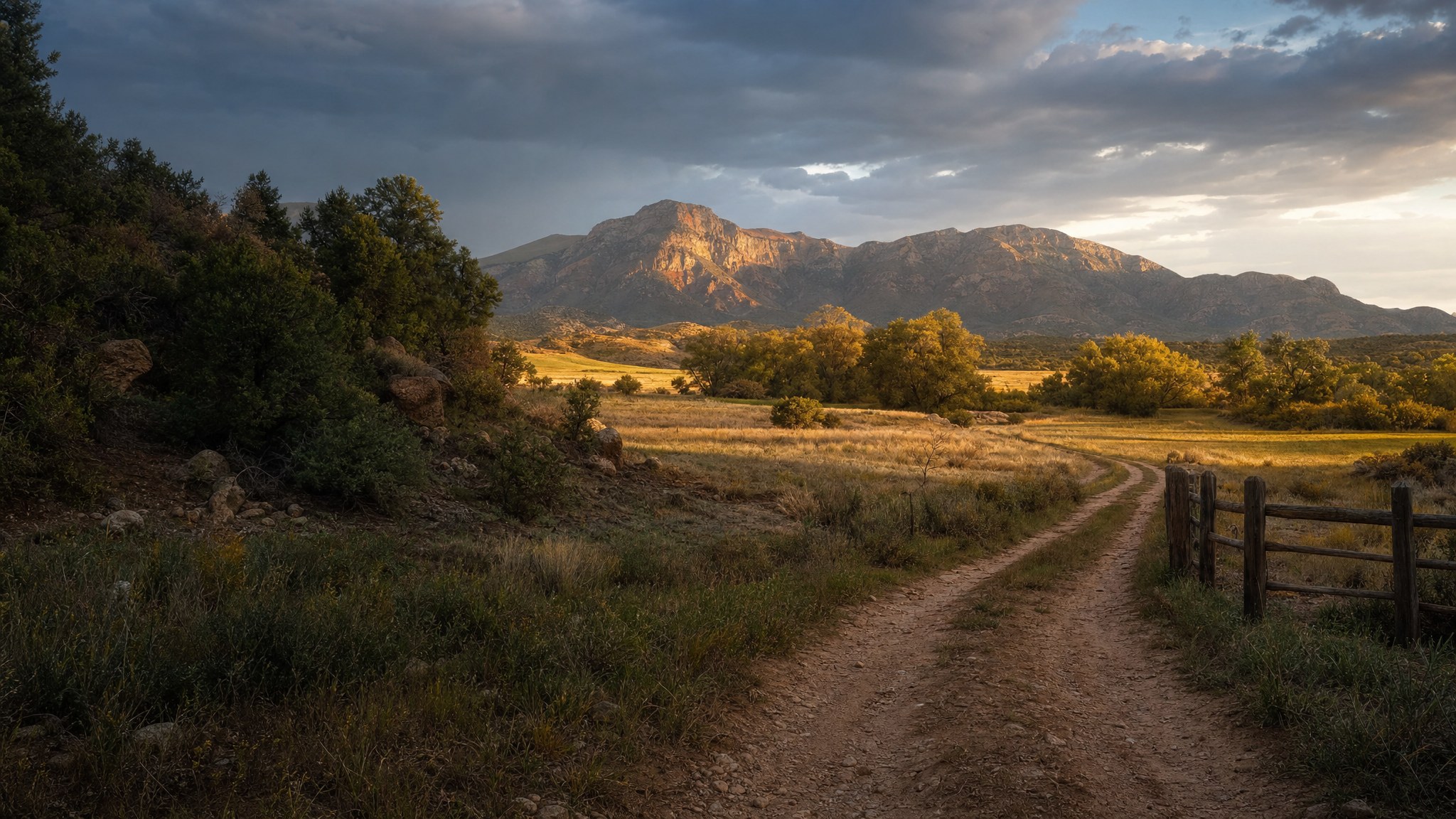 Wide view across ranch country