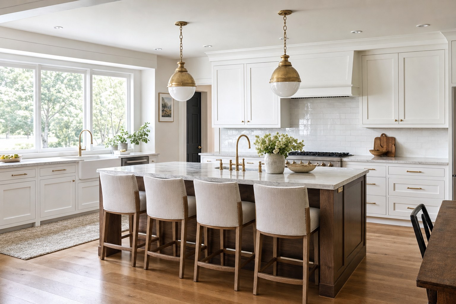 Light-filled kitchen renovation with a large island