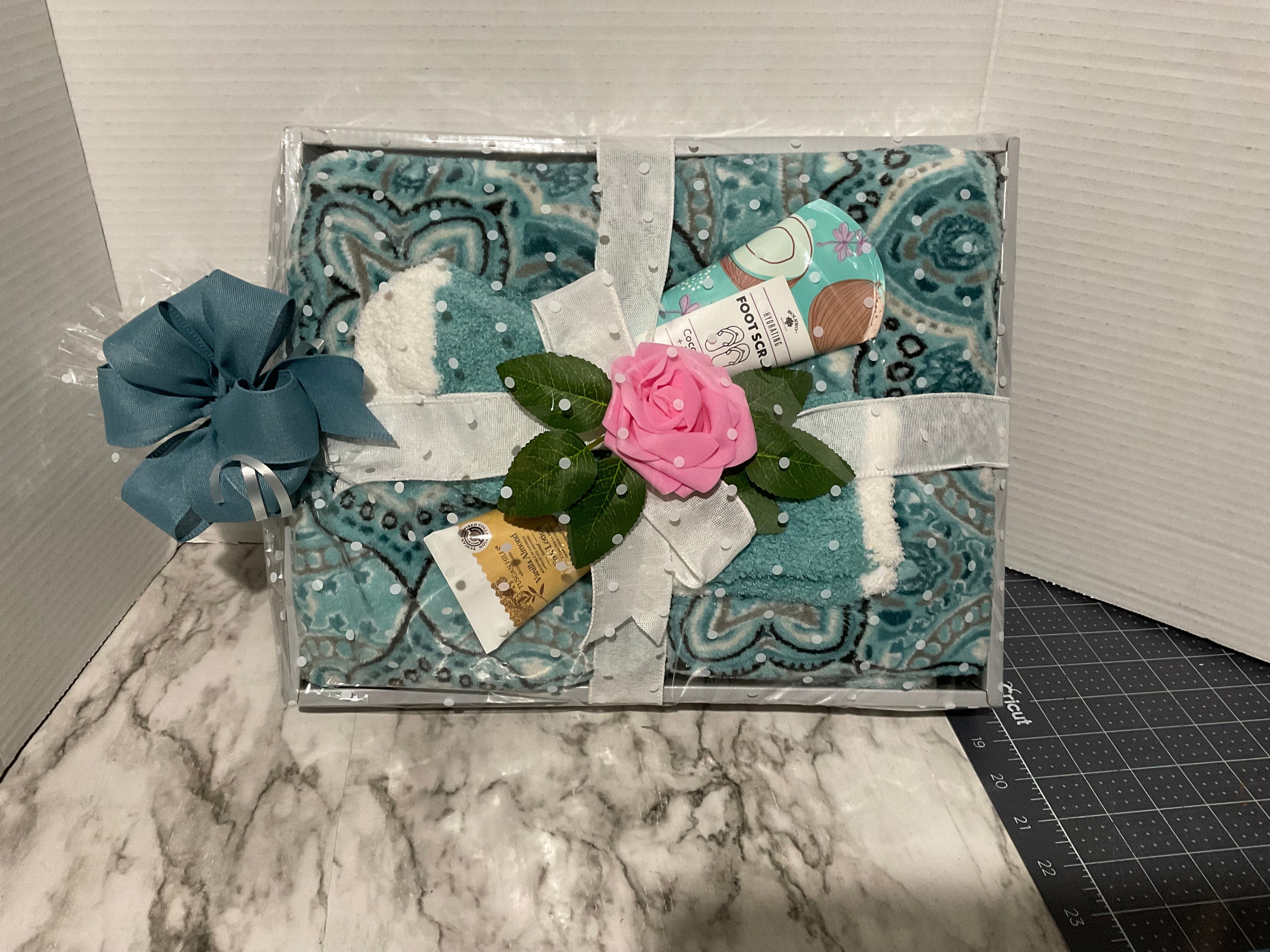 Cozy Throw & Sock Self-Care Gift Set