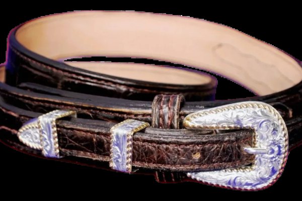 Alligator Ranger Belt custom handmade and Custom Silver 4 piece buckle set
