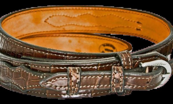 Alligator Ranger Belt Real Florida Alligator 11/4 and 1 1/2 from 30 to 50 inches