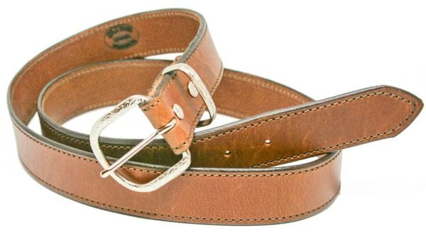 Belt WATER BUFFALO Custom Leather 11/2, Brown, Black ,Tan with engraved buckle