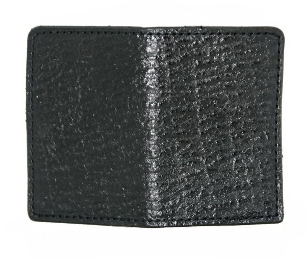 CARD CASE REAL SHARK SKIN BLACK OR BROWN CUSTOM HAND MADE