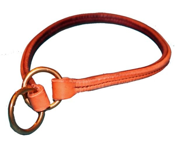 COLLARS DOG CHOKE ULTIMATE HARNESS LEATHER ROLLED 3/4 WIDE DOUBLE LATIGO BACK