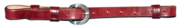 CURB LATIGO LEATHER STRAP 2 NICKLE BRASS BUCKLE DOUBLED & STITCHED