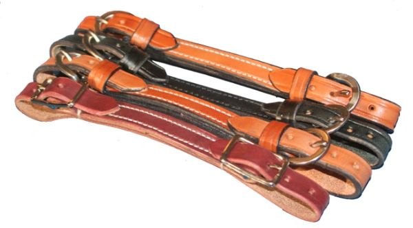 CURB STRAP CUSTOM HANDMADE TAN BRIDLE LEATHER REINERS WITH STAINLESS BUCKLES